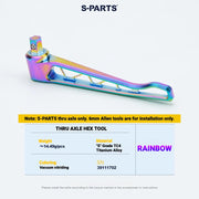 S-PARTS Titanium Quick Release Thru Axle for Specialized Road Bikes — Titanium Thru Axle Tool(Sold Separately） / Rainbow