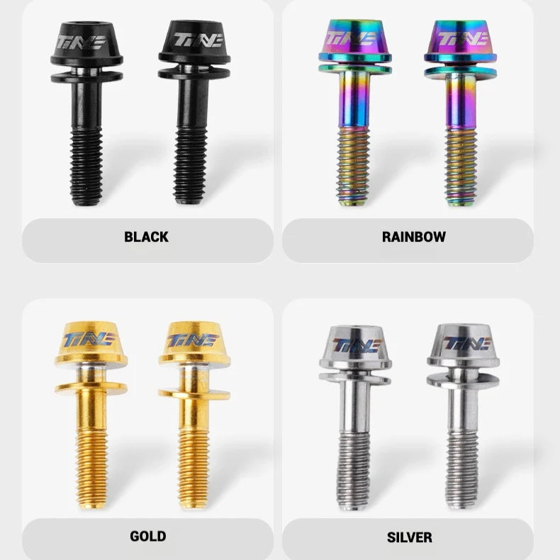 TiNE Titanium Alloy Screws for DARIMO Nexum Drag Integrated Handlebar – M4×16 Stem Bolts (8 Colors)