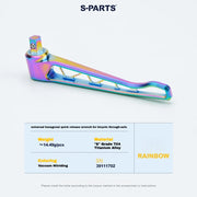 S-PARTS Titanium Thru Axle Kit for CANYON CFR (Front + Rear, Tool-Free — Titanium Thru-Axle Quick Release Lever / Rainbow