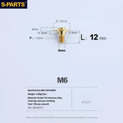 S-PARTS A3 M6 Umbrella Head Step Bolts — Gold — 36 Specifications — L12 D16 step screws D8 H3