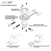 NIUJU Cannondale ONE C1 Stem Computer Mount — LAB71 SuperSix Garmin Wahoo Extension Mount