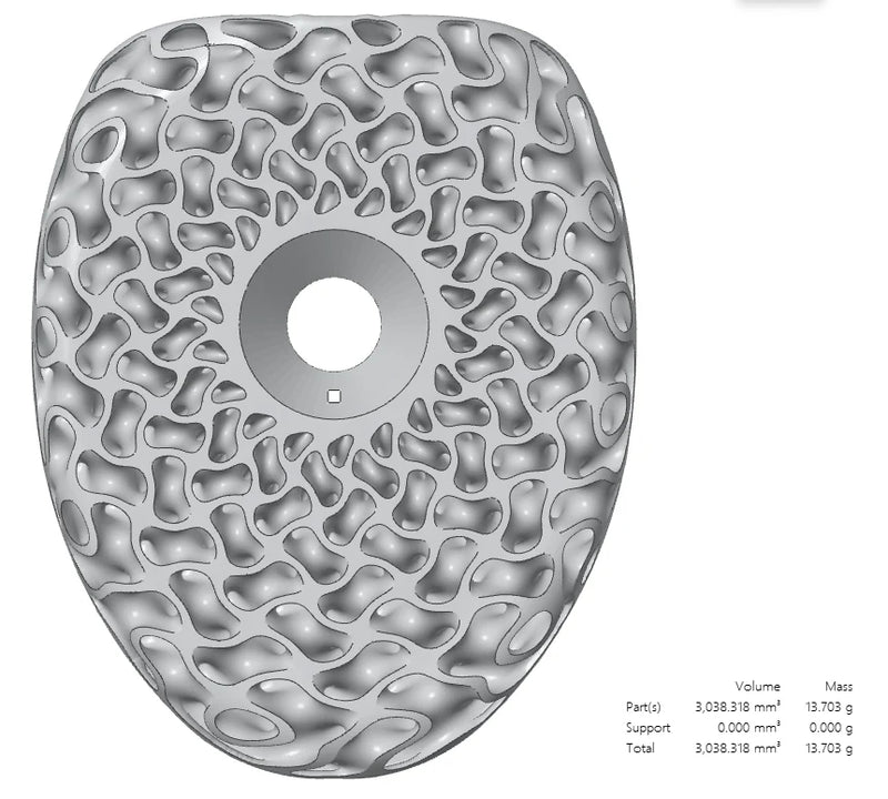 Custom 3D Titanium Stem Cap for Vision Metron 6D – Hand-Finished Art Design