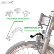 NIUJU Brompton Front Fork GoPro Mount — Bike Light & Action Camera Bracket