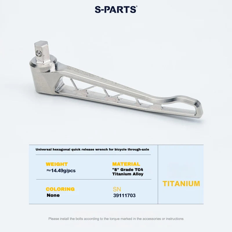 S-PARTS Titanium Thru Axle Kit for CANYON CFR (Front + Rear, Tool-Free Design) – — Titanium Thru-Axle Quick Release Lever