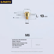 S-PARTS A3 M6 Umbrella Head Step Bolts — Gold — 36 Specifications — L13 D16 step screws D10.5 H6