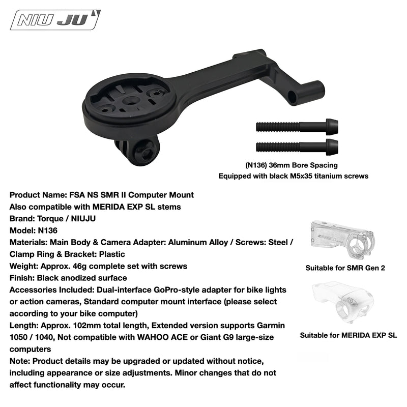 MERIDA REACTO FSA SMR / SMR II Aero Computer Mount