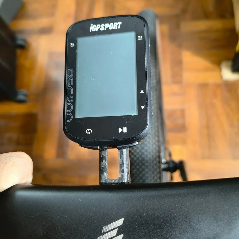 Carbon Computer Mount for Bigrock V2 Integrated Handlebar — 10g — Garmin/Wahoo/Bryton Compatible