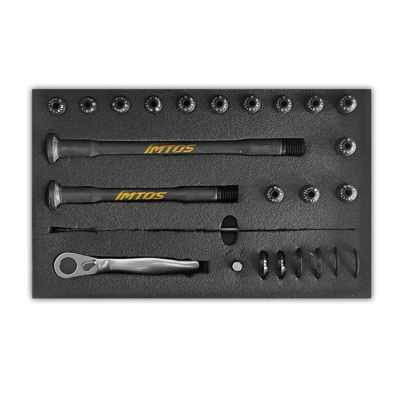 IMTOS 25–28g Ultra-Light Carbon Thru Axle for Road Bikes — P1.0 / P1.5 / P1.75 Universal