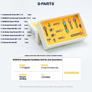 S-PARTS Titanium Bolt Kit for BIGROCK Gen 2 Integrated Handlebar/Stem (13 pcs) — Rainbow