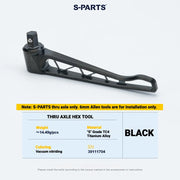 S-PARTS Titanium Quick Release Thru Axle for Pinarello Road Bikes — Titanium Thru Axle Tool(Sold Separately） / Black