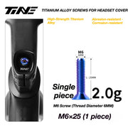 TiNE M6 Titanium Headset Top Cap Screws — 25 / 30 / 35 / 45mm — M6×25 Deep Blue