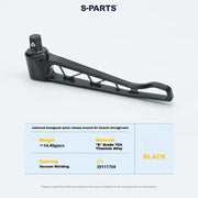 S-PARTS Titanium Thru Axle Kit for CANYON CFR (Front + Rear, Tool-Free — Titanium Thru-Axle Quick Release Lever / Black