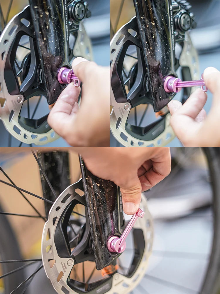 CHASER 12mm Titanium Thru Axle Set for Trek Madone Gen6 / Gen7 / Gen8 — Ultralight Hidden Lever Quick Release