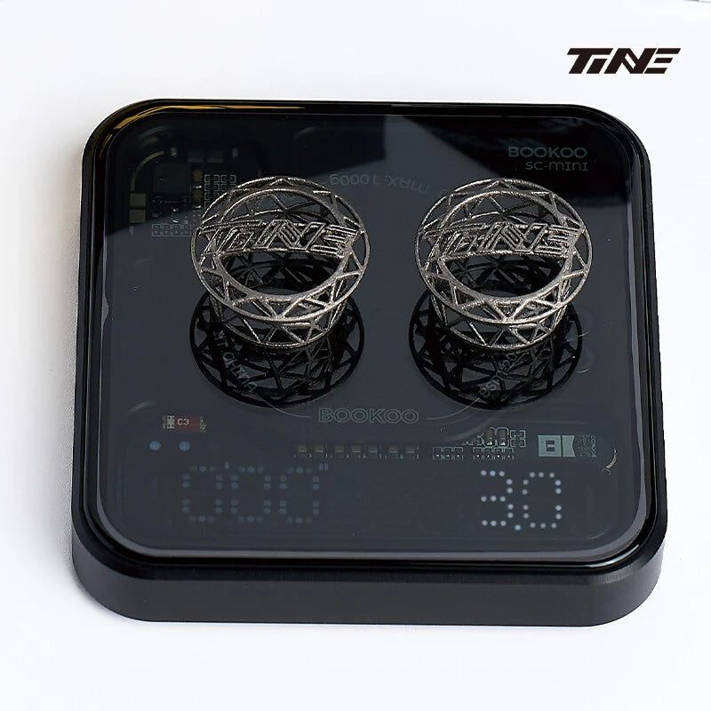 TiNE Road Bike Handlebar Tape Set — 210cm Length — 2.5mm Thickness — Hollow Ultralight Titanium Handlebar End Plugs