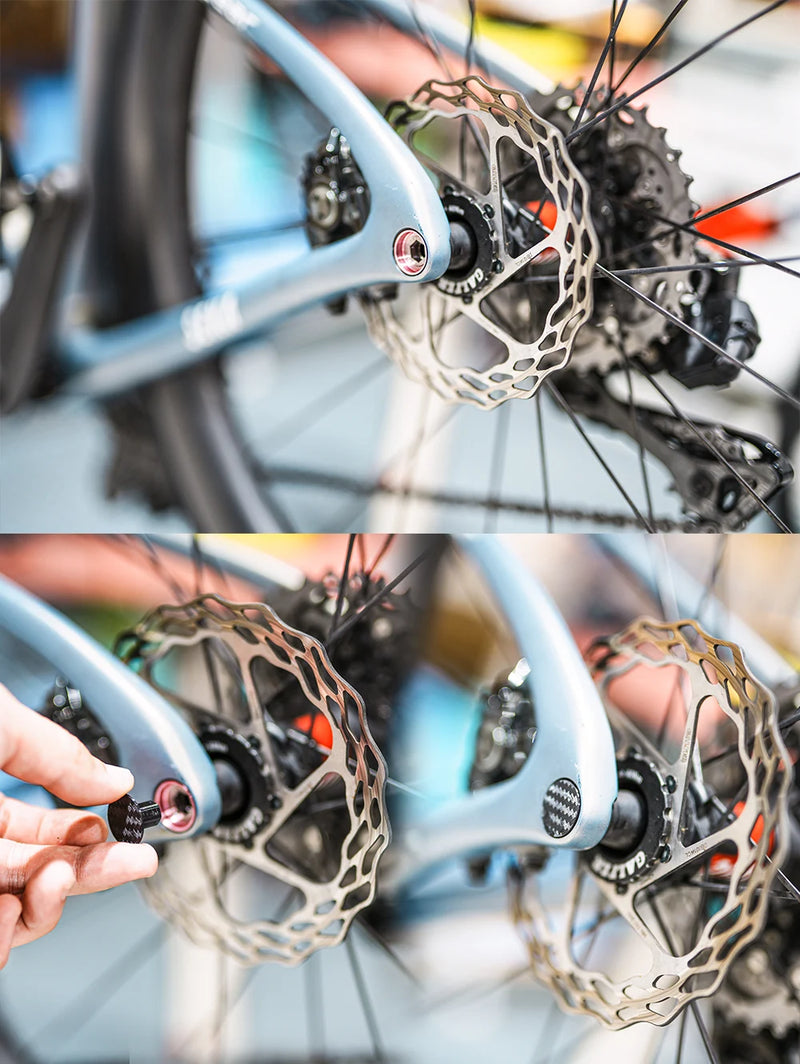 Chaser Ultralight Titanium Thru Axle Set — For SEKA Spear & Exceed Road Bikes (34g)