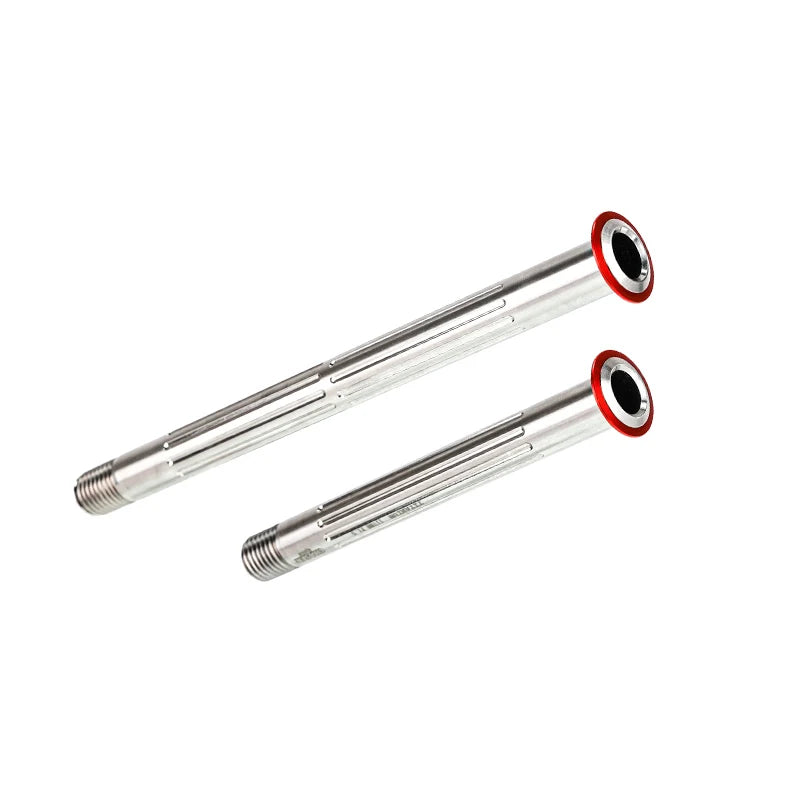 Chaser Ultralight Titanium Thru Axle Set for GIANT TCR & Propel — TC11 — Red - Front 116mm + Rear 161mm (37g per set)