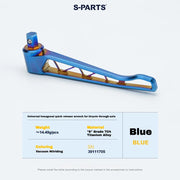 S-PARTS Titanium Thru Axle Kit for CANYON CFR (Front + Rear, Tool-Free — Titanium Thru-Axle Quick Release Lever / Blue