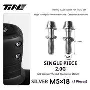 TiNE Titanium Stem Bolts M5×18 (Pair of 2) — CNC Bolts for Stems & Integrated Handlebars