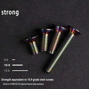 S-PARTS M6 Countersunk Titanium Bolts — 12–70mm — Road Bike