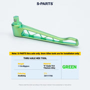 S-PARTS Titanium Quick Release Thru Axle for Giant Road Bikes — Titanium Thru Axle Tool(Sold Separately） / Green