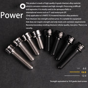S-PARTS M6 Cylindrical Head Titanium Bolts — 10–25mm
