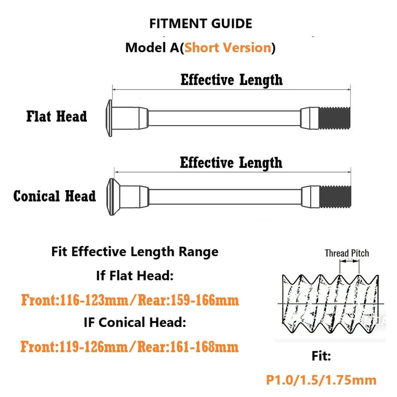 IMTOS 25–28g Ultra-Light Carbon Thru Axle for Road Bikes — P1.0 / P1.5 / P1.75 Universal