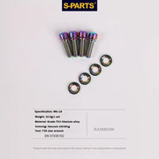 S-PARTS M6 Titanium Step Washer — Shimano / SRAM / Magura / Avid Disc Brakes — Rainbow
