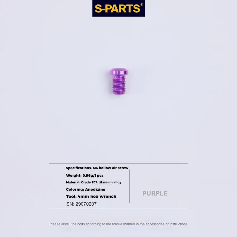S-PARTS Titanium Cable Tension Bolts — M5/M6 — Derailleur & Brake