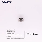 S-PARTS Titanium Self-Locking Flange Nuts — M4 / M5 / M6 / M8 / M10 / M12