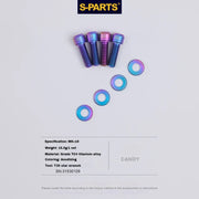 S-PARTS M6 Titanium Step Washer — Shimano / SRAM / Magura / Avid Disc Brakes — Candy