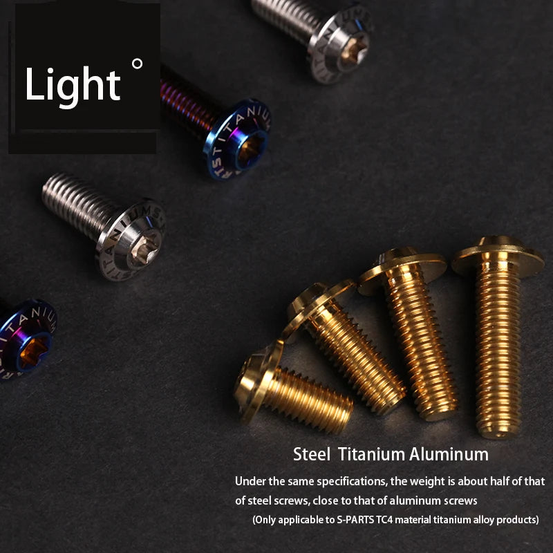 S-PARTS A3 D13 M6 Umbrella Head Titanium Bolts — 8–45mm