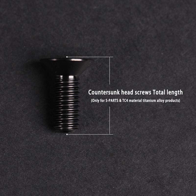 S-PARTS M6 Countersunk Titanium Bolts — 12–70mm — Road Bike