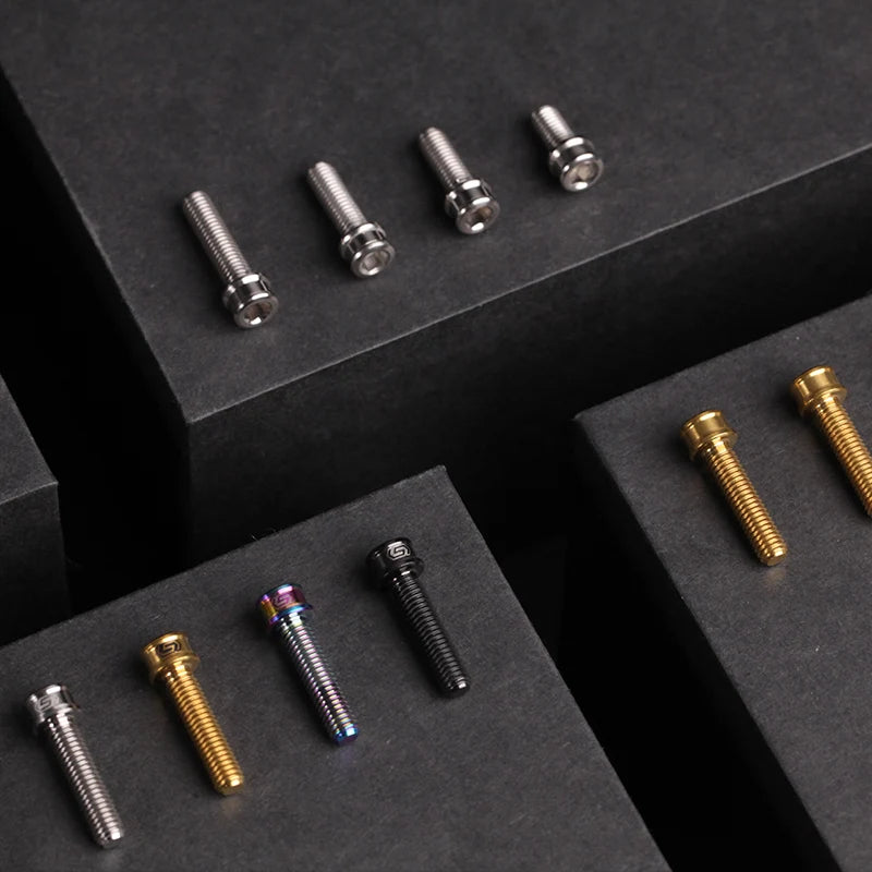 S-PARTS M6 Cylindrical Head Titanium Bolts — 10–25mm