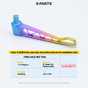 S-PARTS Titanium Quick Release Thru Axle for Pinarello Road Bikes — Titanium Thru Axle Tool(Sold Separately） / Candy