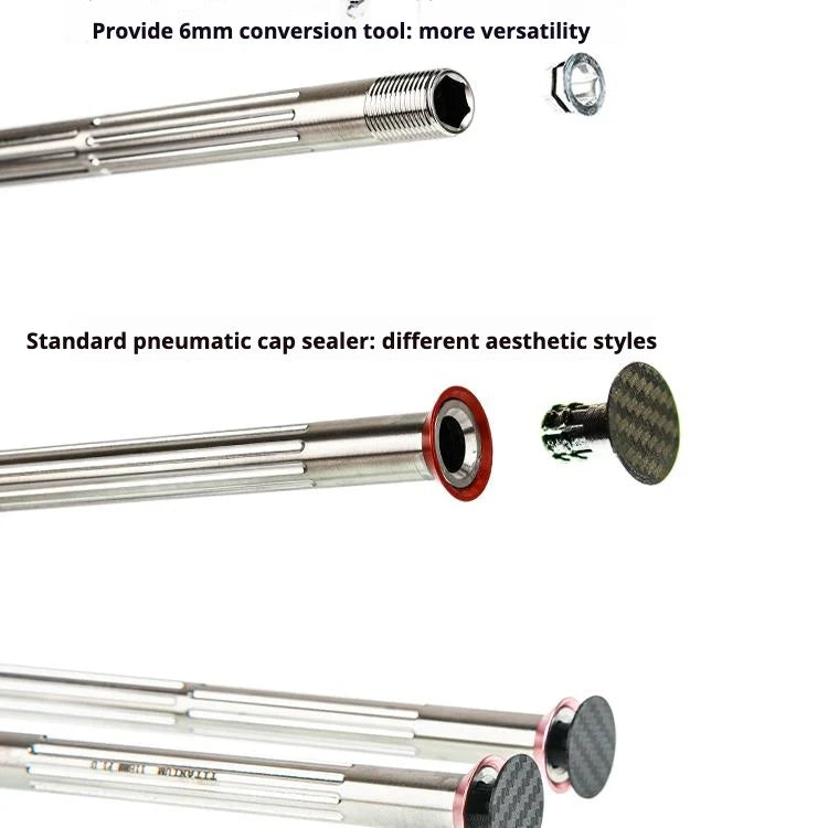 Ultra-Light 39g Titanium Thru Axle for Trek Madone Gen 8 — RSL SLR Gen 8 Aero-Compatible