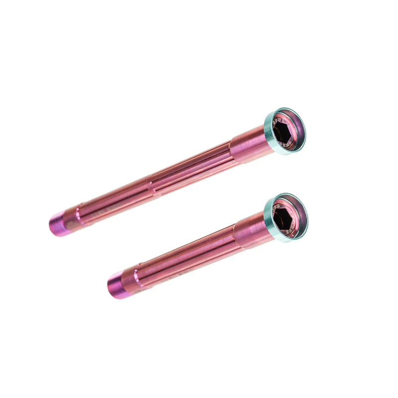 Chaser Ultralight Titanium Thru Axle Set — For SEKA Spear & Exceed Road Bikes (34g) — Spear Compatible / Candy