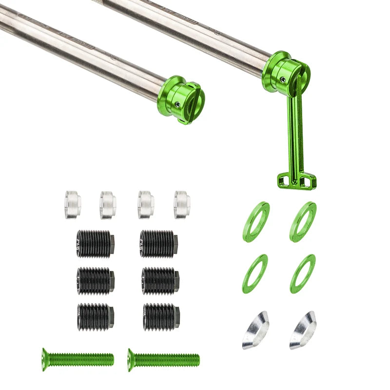 Ultralight Titanium Alloy Concealed Quick-Release Thru-Axle for Road — Green