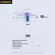 S-PARTS A3 M6 Umbrella Head Step Bolts — Candy — 36 Specifications — L15 D15 step screws D10.4 H2