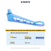 S-PARTS Titanium Thru Axle Set — TC4 Lightweight CNC Wheel Axle Upgrade — Titanium Thru Axle Tool(Sold Separately） / Indigo
