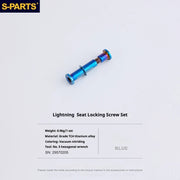 S-PARTS TC4 Titanium Seatpost Clamp Bolt — Specialized SL6 / SL7 / SL8 / SL9 / Venge — Seat Cushion Locking Screw Set / Blue