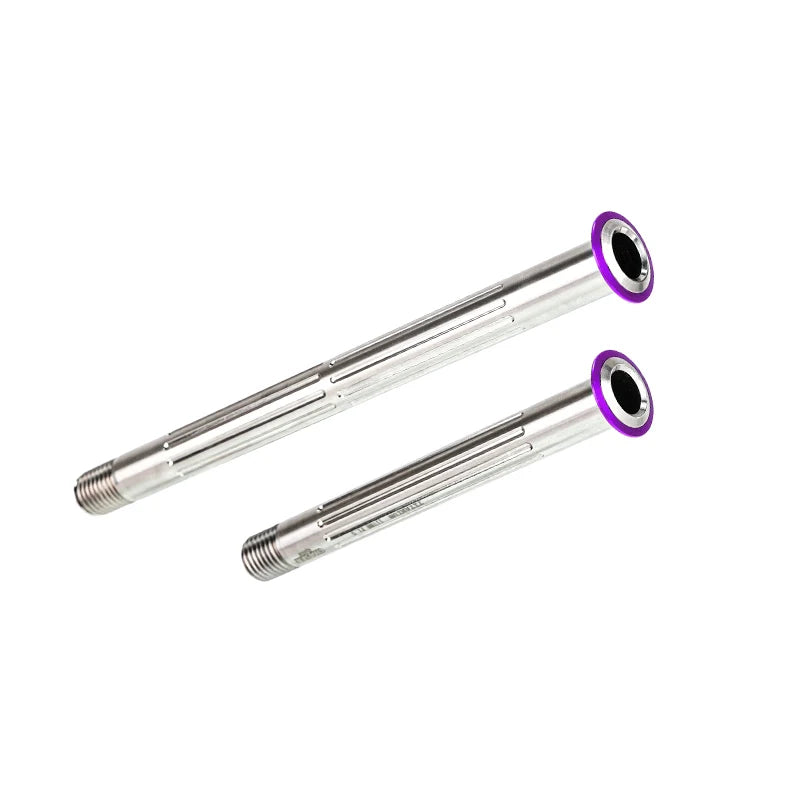 Chaser Ultralight Titanium Thru Axle Set for GIANT TCR & Propel — TC11 — Purple - Front 116mm + Rear 161mm (37g per set)