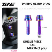 TiNE Titanium Alloy Screws for DARIMO Nexum Drag Integrated Handlebar – M4×16 Stem Bolts (8 Colors) — Candy