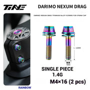 TiNE Titanium Alloy Screws for DARIMO Nexum Drag Integrated Handlebar – M4×16 Stem Bolts (8 Colors) — Rainbow