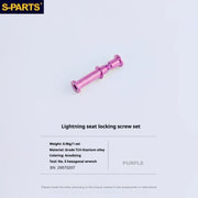 S-PARTS TC4 Titanium Seatpost Clamp Bolt — Specialized SL6 / SL7 / SL8 / SL9 — Seat Cushion Locking Screw Set / Purple