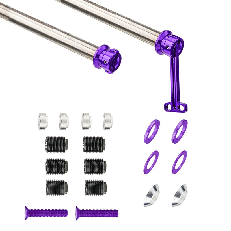 Ultralight Titanium Alloy Concealed Quick-Release Thru-Axle for Road — Purple