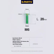 S-PARTS M6 Titanium Seatpost Wedge Bolt — Specialized SL6 / SL7 / SL8 / SL9 / Venge — Green / M6X20