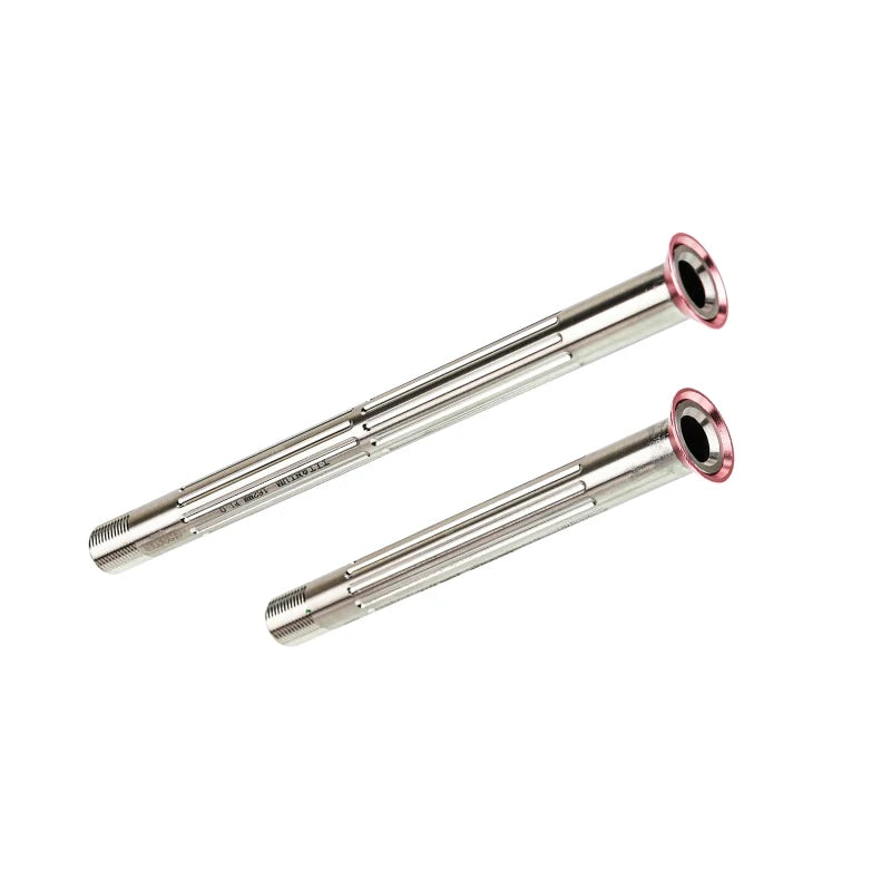 Ultra-Light Titanium Thru-Axle Set for Road Bikes — Compatible with Specialized/Roubaix/Tarmac SL6/SL7/SL8/SL9/Crux — Pink