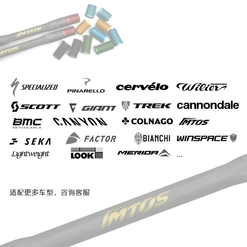 IMTOS 25–28g Ultra-Light Carbon Thru Axle for Road Bikes — P1.0 / P1.5 / P1.75 Universal