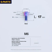S-PARTS A3 M6 Umbrella Head Step Bolts — Candy — 36 Specifications — L17 D16 step screws D10 H6