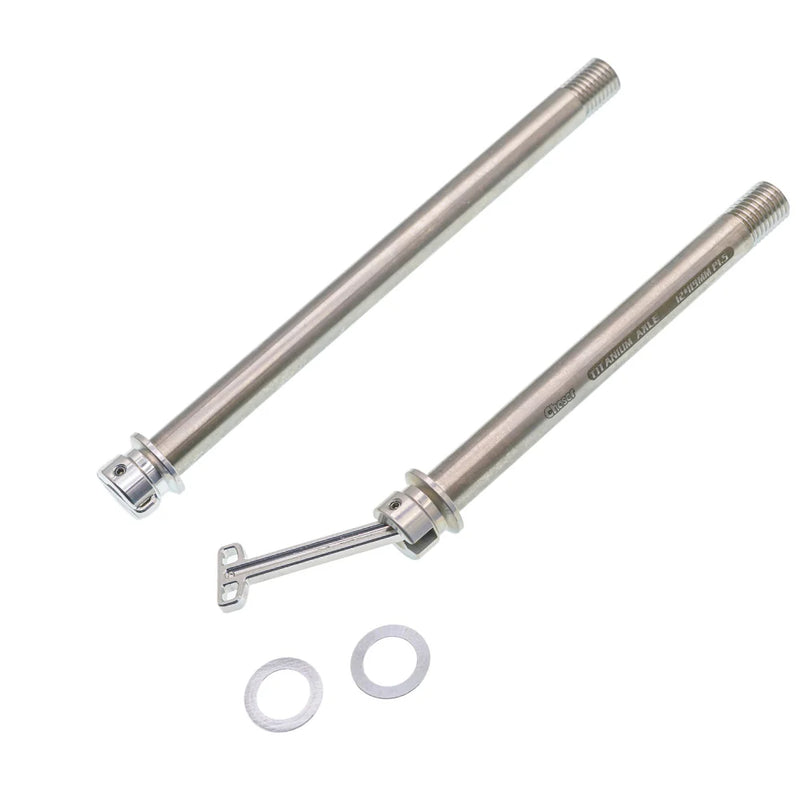 CHASER 12mm Titanium Thru Axle Set for Trek Madone Gen6 / Gen7 — Madone Gen6/Gen7 – 118 mm / 165 mm – 66.5 g / pair / Silver